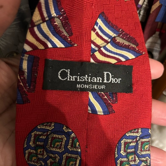 Other - Christian Dior Red Patterned Tie🥳🥳❌❌
